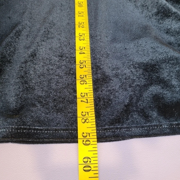 Vtg 90s Black Velvet Asymmetrical Maxi Dress Womens M Formal Whimsigoth Cocktail - Picture 10 of 10